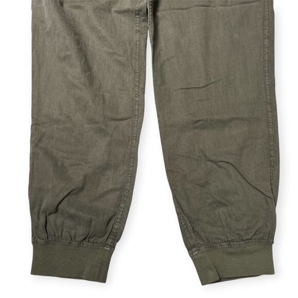 Faherty Arlie Day Pant SIZE M Surplus Green Linen Blend Pull-On Jogger - Picture 10 of 10